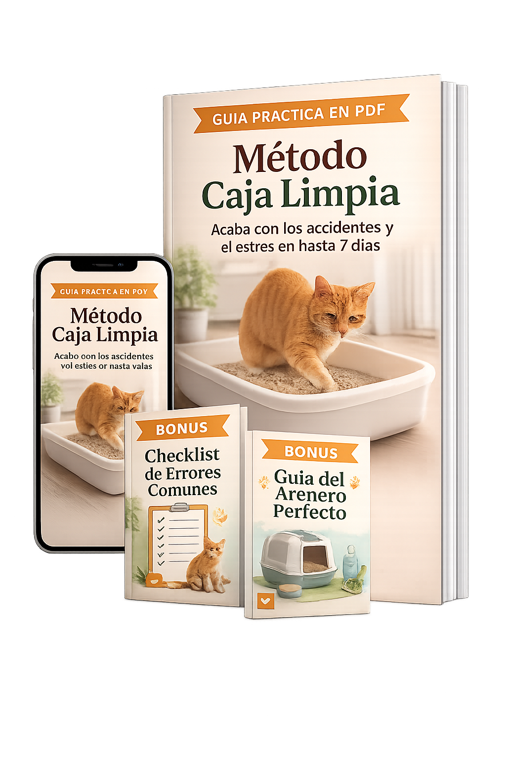Mockup da guia Método Caja Limpia em PDF